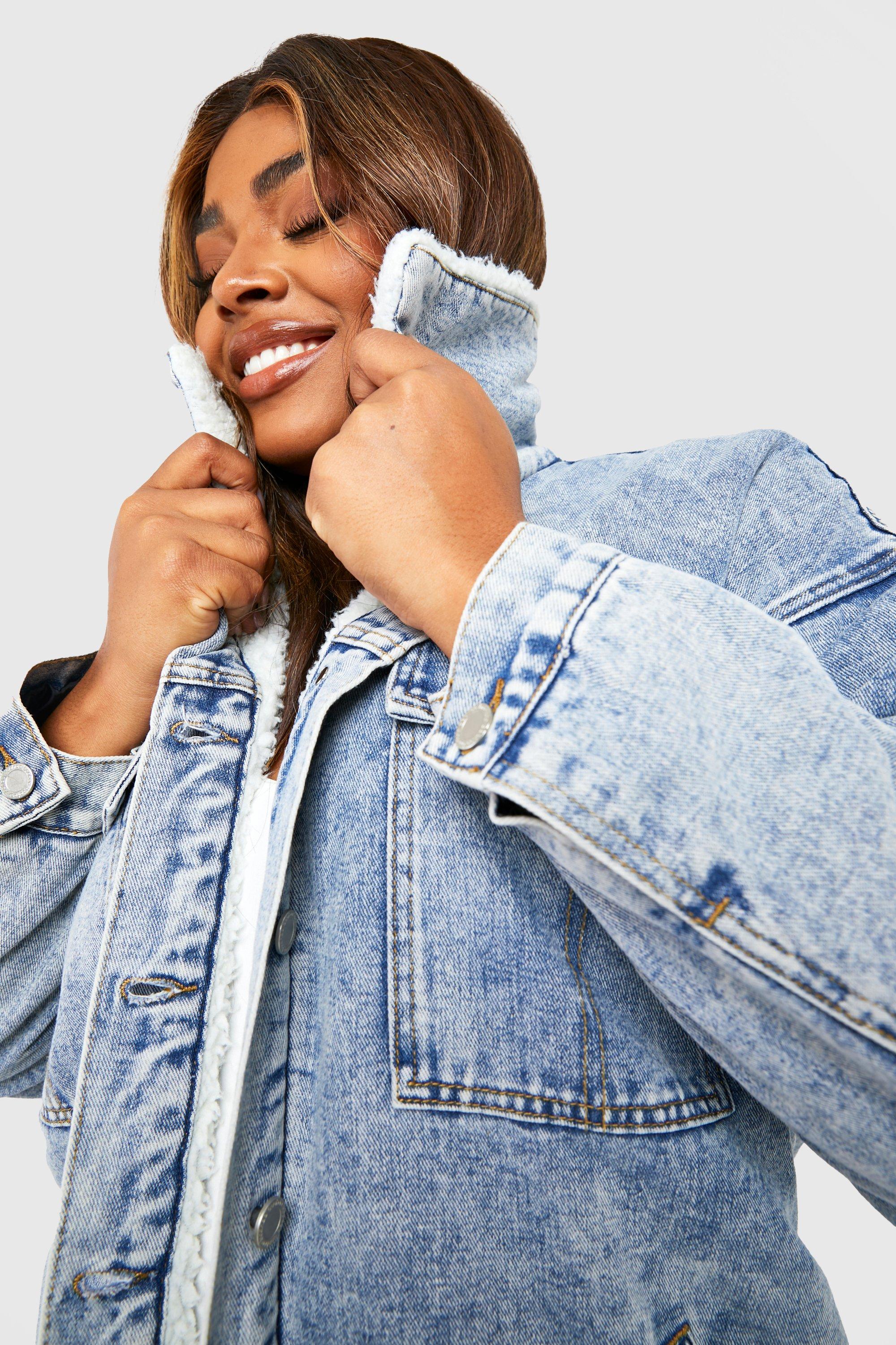 Veste en jean femme grande taille hot sale